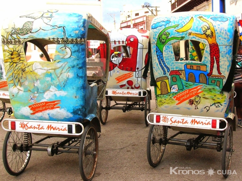 Colorful Bicitaxis in Camaguey, Camaguey City - "Bicycle Taxi Tour around Camagüey" Tour