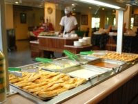 Buffet services at the hotel