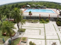 Panoramic pool & gardens view