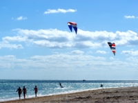 Kitesurfing at Santa Lucía beach