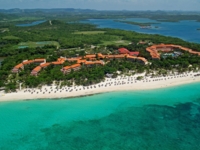 Panoramic aereal hotel & beach view