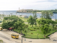 Los Tres Reyes del Morro fortress and the entrance of Havana bay panoramic view