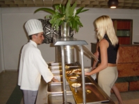 Buffet services at the hotel