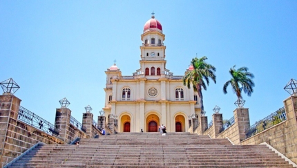 The Cathedral of La Virgen de la Caridad del Cobre panoramic view, Santiago de Cuba. CUBAN CHARM Group Tour