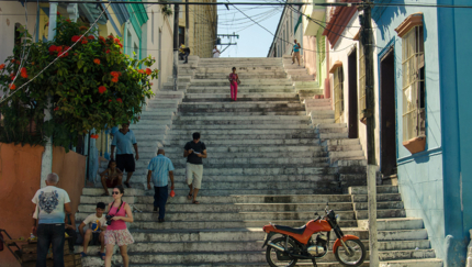 Stairs Padre Pico, Santiago de Cuba city, WALK IN THE EAST Group Tour